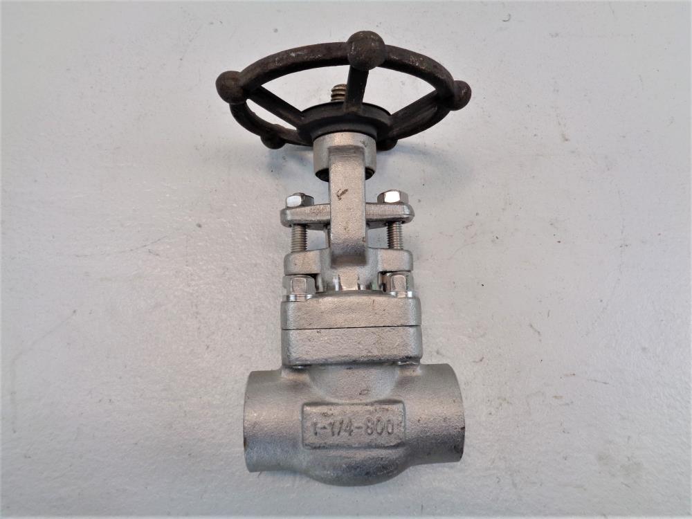 Warren 1-1/4" NPT 800# Stainless Steel Gate Valve 801HF-T